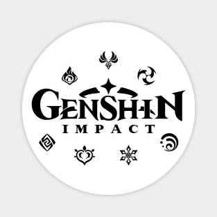 Genshin Impact Elements (Black) Magnet